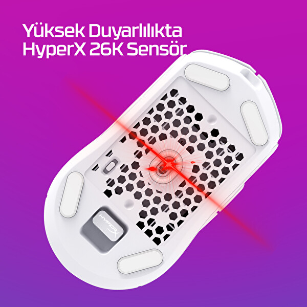 Hyperx 6n0a9aa Pulsefire Haste 2 Beyaz Kablosuz Oyuncu Mouse
