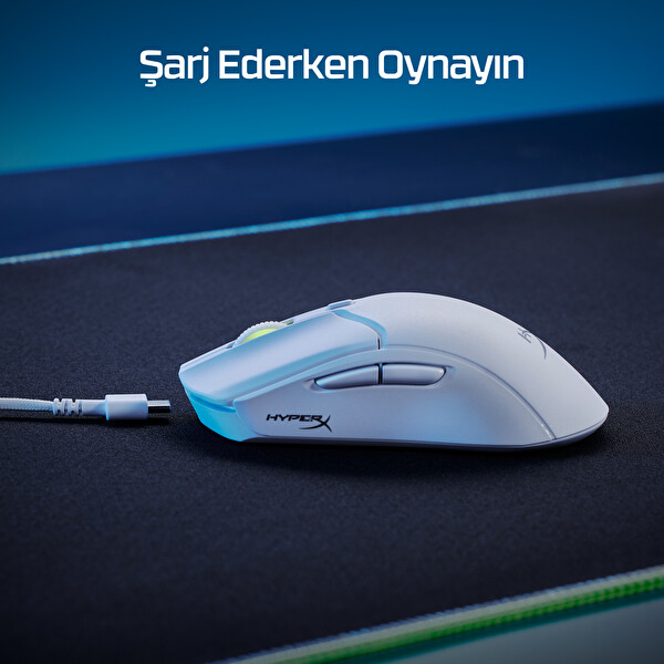 Hyperx 6n0a9aa Pulsefire Haste 2 Beyaz Kablosuz Oyuncu Mouse