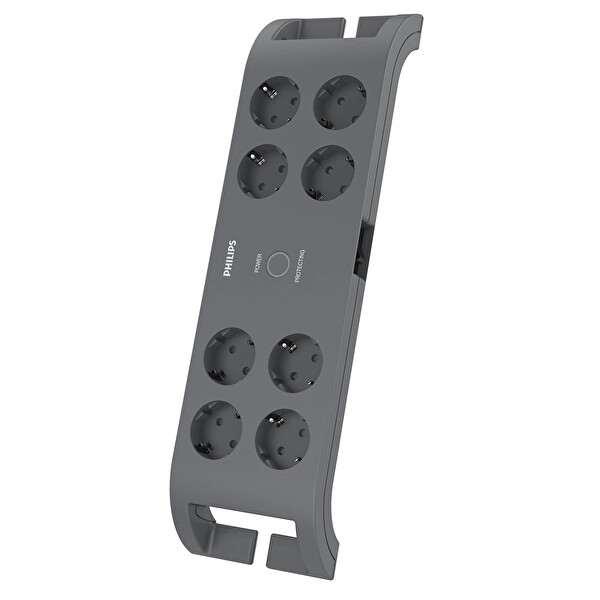 Philips Spn3180A/62 900J 2 Metre Siyah 8'li Akım Korumalı Priz
