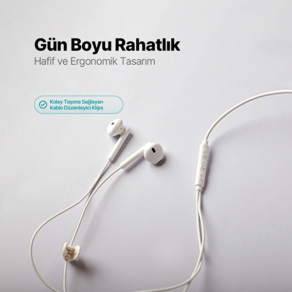 Ttec Rio 2 USB-C Stereo Mikrofonlu Kulakiçi Siyah Kulaklık