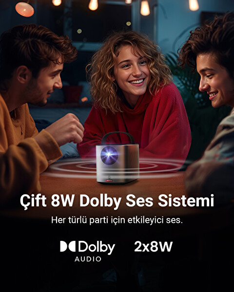 Anker Nebula Mars 3 Air Akıllı Taşınabilir Wifi Kablosuz Projeksiyon Cihazı ve Hoparlör