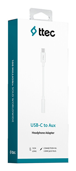 Ttec USB C   3.5Mm Aux Adaptörü 11Cm Beyaz 2