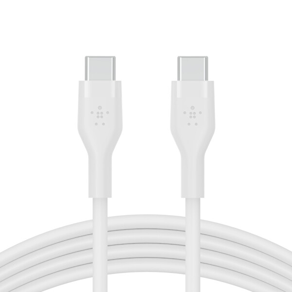 Belkin USB-C TO USB-C 1M Beyaz Silikon Kablo