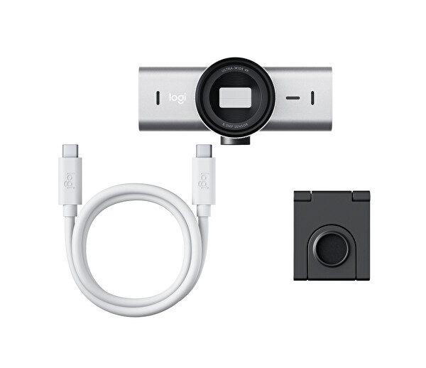 Logitech Mx Brio 4K Ultra HD Açık Gri Webcam