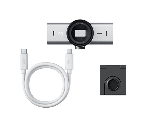 Logitech Mx Brio 4K Ultra HD Açık Gri Webcam
