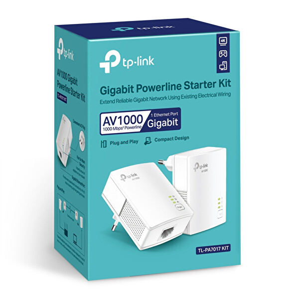 TP-Link TL-PA7017 Kit AV1000 Gigabit Powerline Başlangıç Kiti