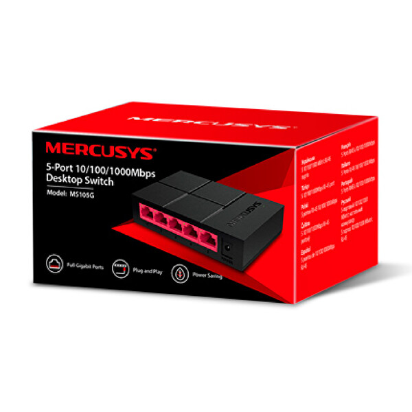 Mercusys MS105G 5-Port 10/100/1000Mbps Masaüstü Switch
