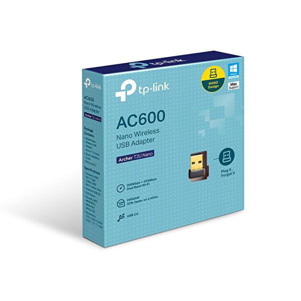 TP-Link Archer T2U Nano AC 600 Mbps Nano Wireless USB Adaptör