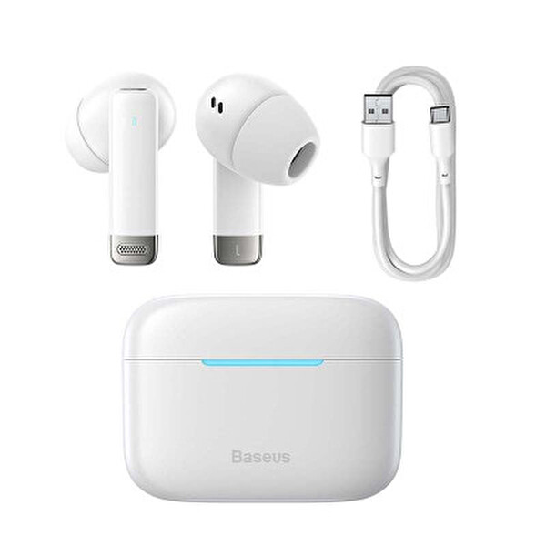 Baseus E9 Bowie Anc True Kablosuz Beyaz Bluetooth Kulaklık