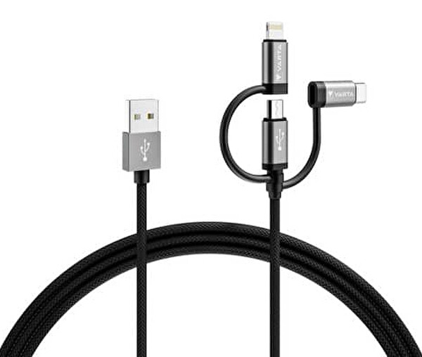 Varta Cable 3in1 Usb A Lightening  Micro Typec 2