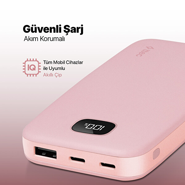 Ttec 2BB209B Chargeup Pro LCD 10.000Mah PD 20W Beyaz Powerbank