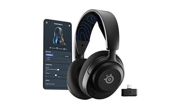 ヘッドホン SteelSeries Arctis Nova 5P Wireless Steelseries Arctis Nova 5P Wireless & BT Siyah Gaming Kulaklık