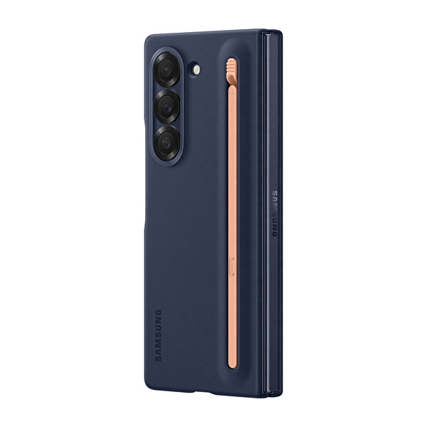 Samsung Galaxy Z Fold 6 Spen'li Kalemli Mavi Kılıf