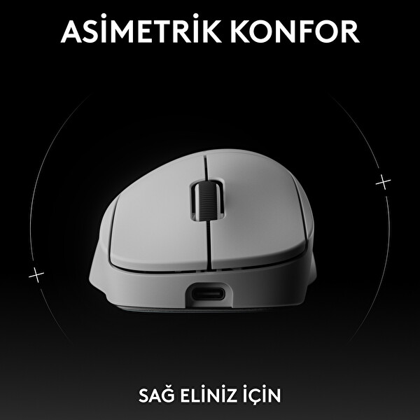 Logitech G Pro X Superlight 2 Dex Kablosuz Beyaz Oyuncu Mouse