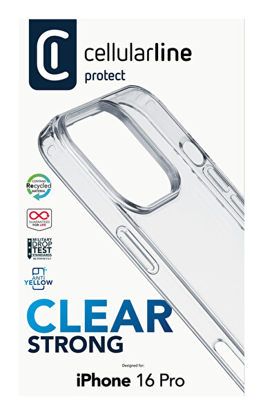 Cellularline iPhone 16 Pro Clearduo Şeffaf Kılıf CLEARDUOIPH16PROT 2