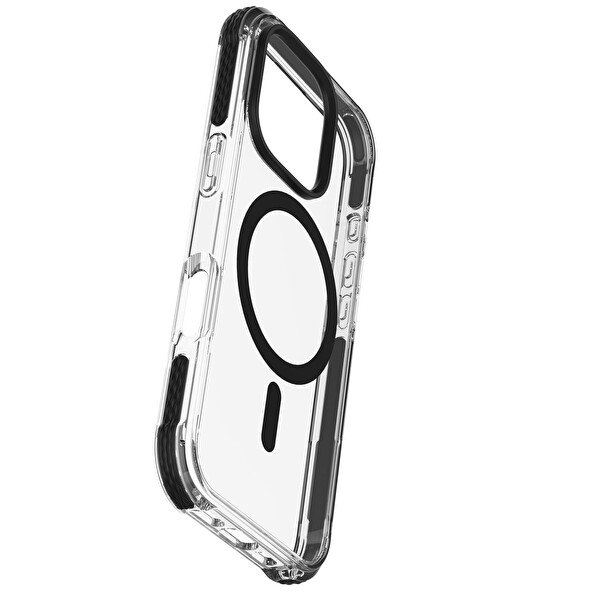 Cellularline iPhone 16 Pro Tetraforce Magsafe Ultra Koruma Şeffaf Kılıf TETRACMAGIPH16PROT
