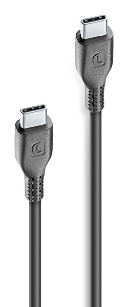 Cellularline 120 CM USB-C to USB-C Siyah Data Kablosu USBDATACUSBC-CK
