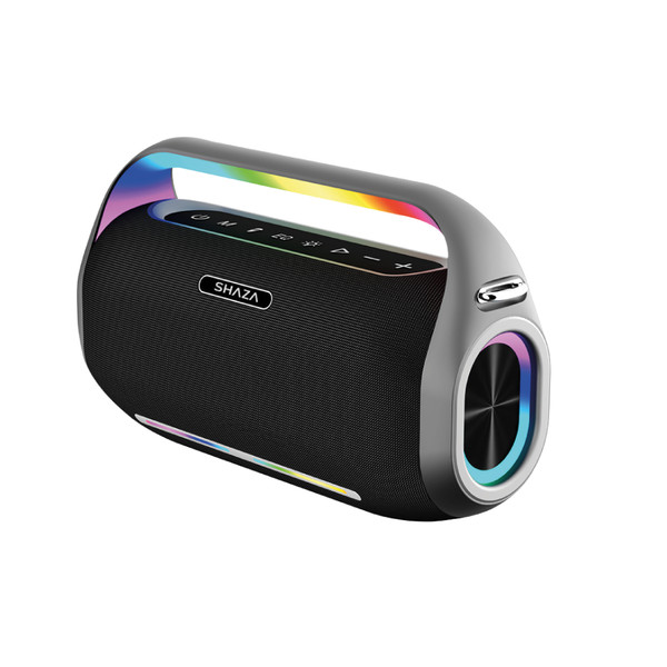 Shaza Taşınabilir Bluetooth Mikrofonlu Hoparlör   250W Ses Çıkışı Siyah
