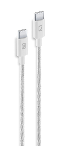 Cellularline USB-C TO USB-C Örgü Dayanıklı 150 CM Beyaz Kablo