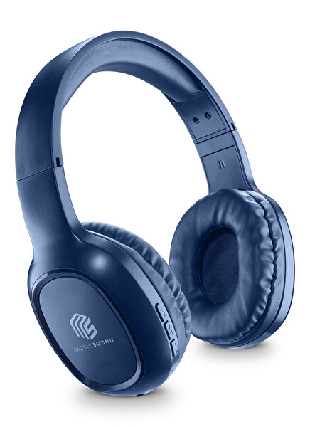 Music Sound Basic Kulak Üstü Kablosuz Mavi Kulaklık 