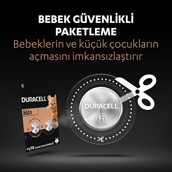 Duracell 2025 2 li 3Volt Düğme Pil