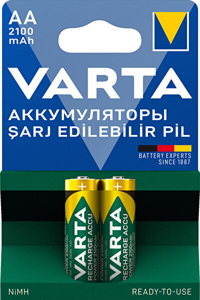Varta Şarjlı Pil 56706101412/ 2 AA 2100 mAh R2U Pil