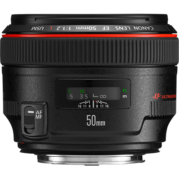 Canon EF 50mm f/1.2L USM Fotoğraf Makinesi Lensi (Resmi Distribütör Garantili)