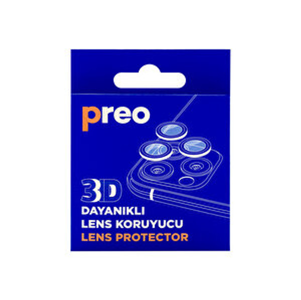 Preo Dayanıklı Lens Koruma iPhone 12 Pro Üçlü 3d Lens 3