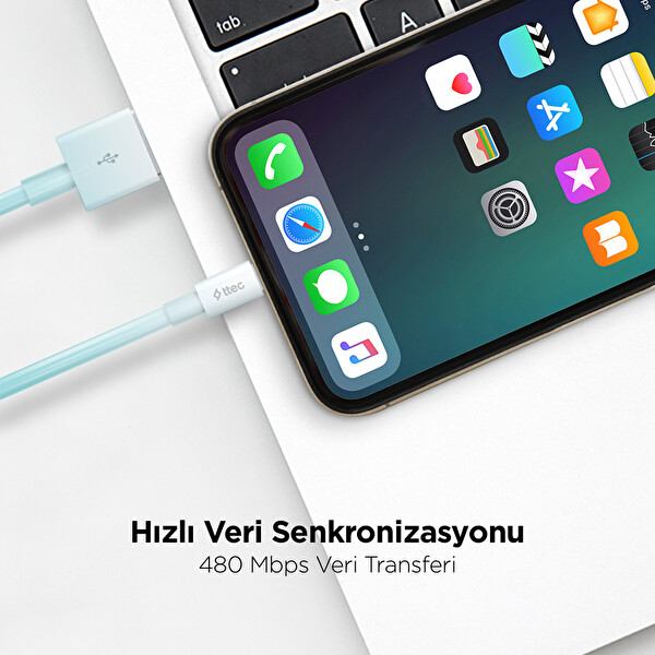 Ttec 2Dk7508B iPhone 5/6 Beyaz Data Kablosu