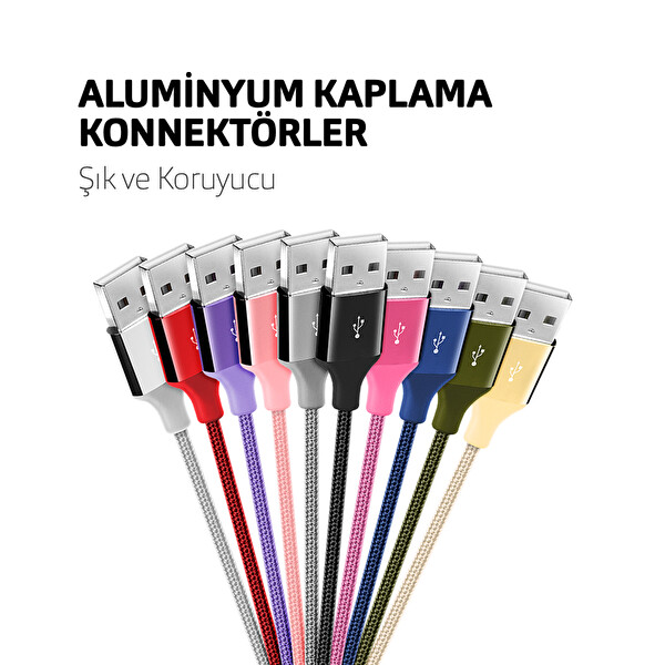 Ttec Alumicable iPhone Şarj Kablosu Lacivert