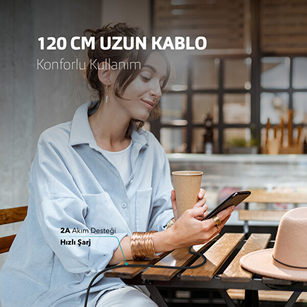 Ttec Alumicable iPhone Şarj Kablosu Lacivert