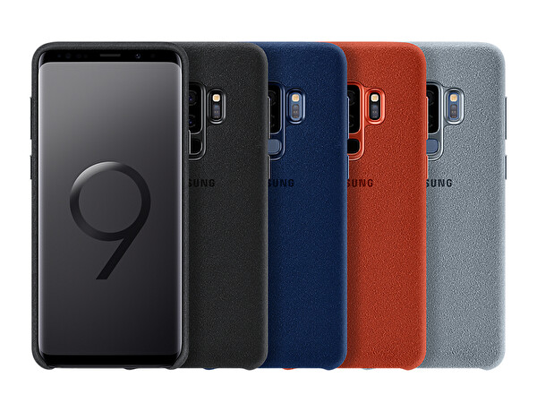 Samsung S9+ Alcantara Kılıf (Kırmızı)