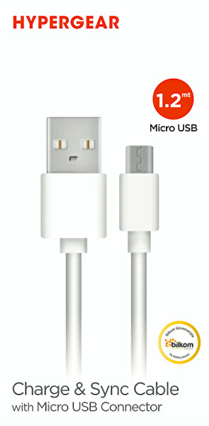 Naztech Hypergear 1.2M Micro USB Beyaz Kablo