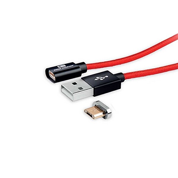 Swiss Charger SCC 10080 Manyetik Uçlu Micro Kablo 1.5M