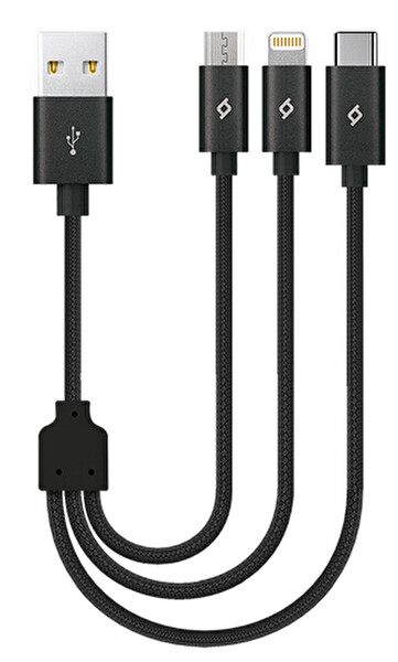 Ttec Alumicable Mini Trio 30cm Şarj Kablosu