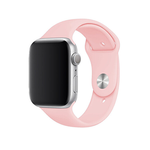 Qfit Apple Watch Uyumlu 42/44mm Silikon Spor Kordon Pembe