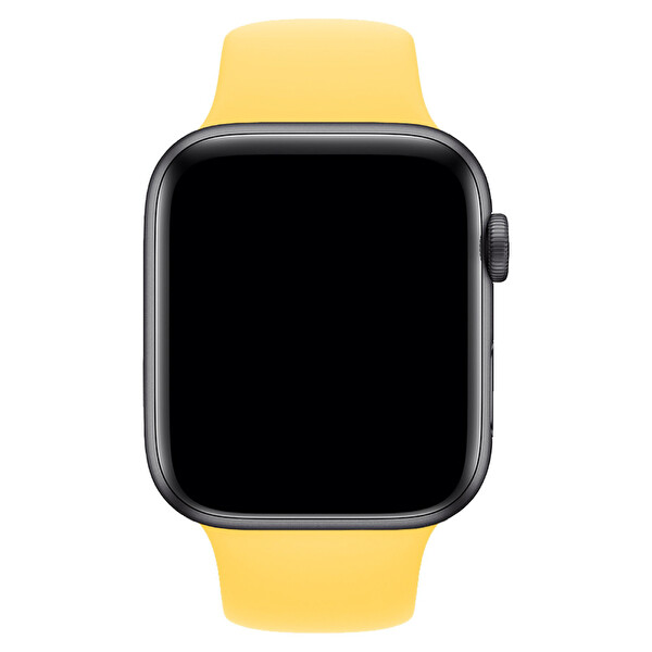 Qfit Apple Watch Uyumlu 42/44mm Silikon Spor Kordon Sarı