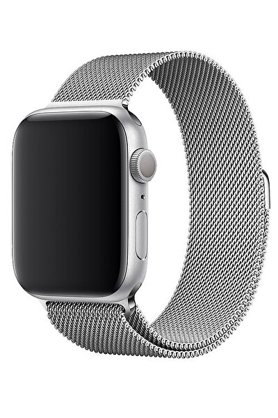Qfit Apple Watch Uyumlu 42/44mm Milano Loop Space Grey Çelik Kordon