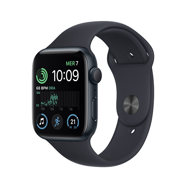 Apple Apple Watch SE GPS 44MM Gece Yarısı Alüminyum Kasa ve Gece Yarısı Spor Kordon