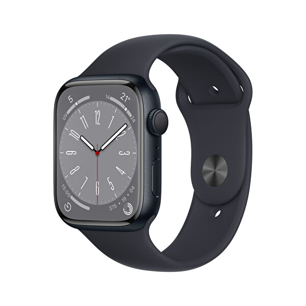 Apple Apple Watch Series 8 GPS 41MM Gece Yarısı Alüminyum Kasa ve Gece Yarısı Spor Kordon