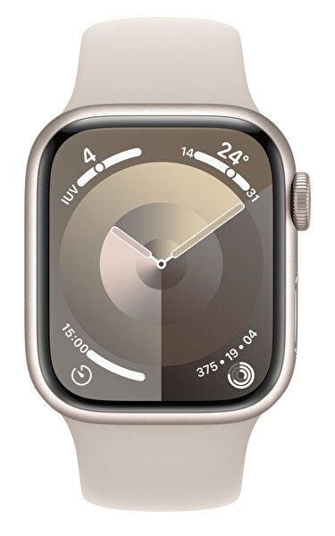 Apple Watch Series 9 GPS 41mm Starlight Aluminium Case with Starlight Sport Band - S/M