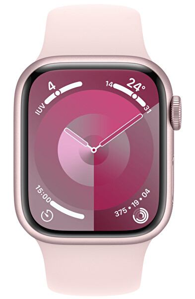 Apple Watch Series 9 Gps 41mm Pembe Alüminyum Kasa ve Light Pembe Sport Band M/L