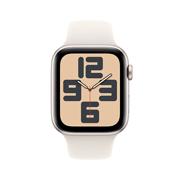 Apple Watch SE GPS 40mm Yıldız Işığı Alüminyum Kasa ve Yıldız Işığı Spor Kordon - S/M