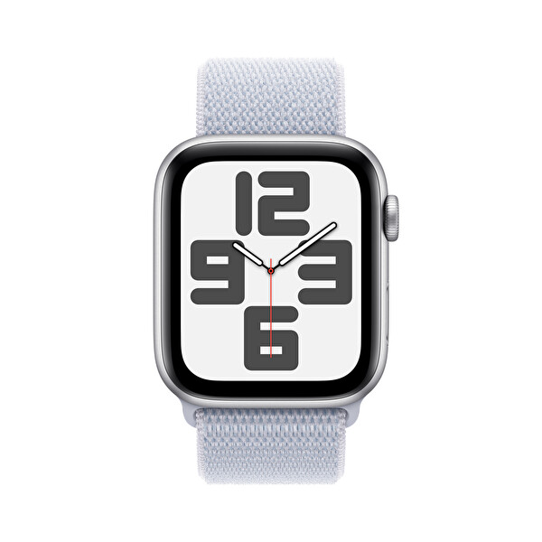 Apple Watch SE GPS 44mm Gümüş Alüminyum Kasa ve Bulut Mavisi Spor Loop