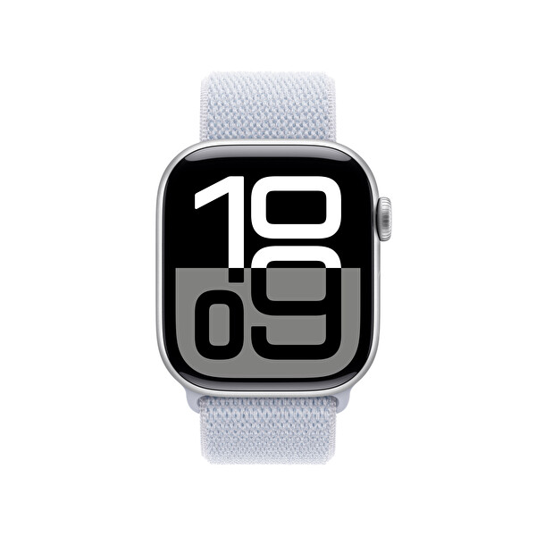 Apple Watch Series 10 GPS 42mm Gümüş Alüminyum Kasa ve Bulut Mavisi Spor Loop
