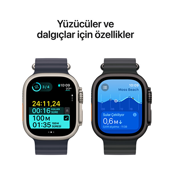 Apple Watch Ultra 2 GPS + Cellular 49mm Natürel Titanyum Kasa ve Uçuk Kahve Alpine Loop - Orta