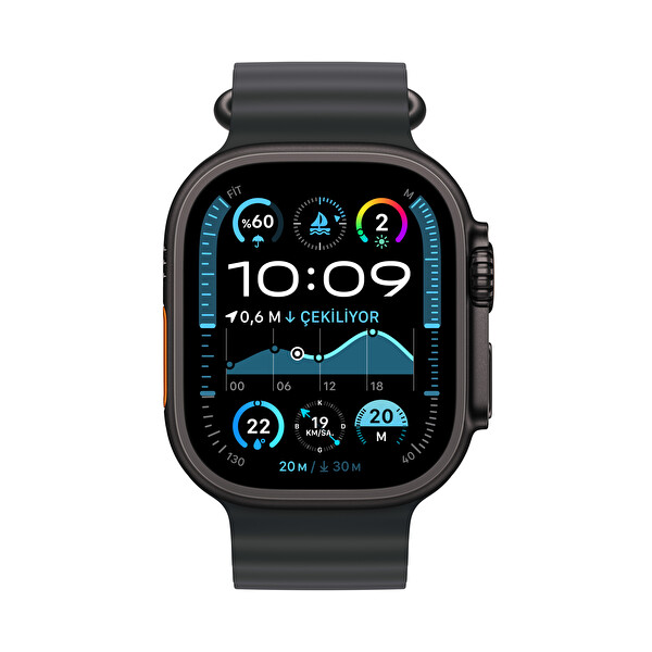 Apple Watch Ultra 2 GPS + Cellular 49mm Siyah Titanyum Kasa ve Siyah Ocean Kordon