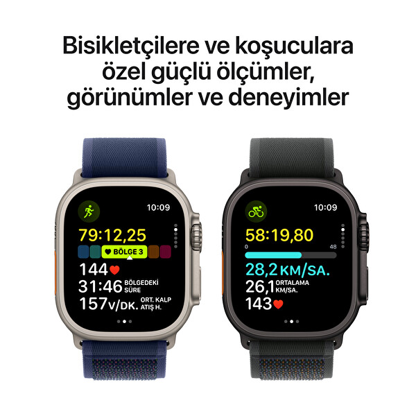 Apple Watch Ultra 2 GPS + Cellular 49mm Siyah Titanyum Kasa ve Siyah Trail Loop - M/L