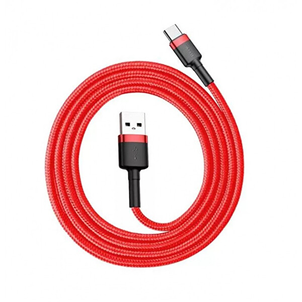 Baseus Cafule Type C 3A 1M Kablo Kırmızı 3