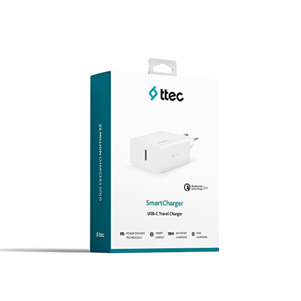 Ttec Smartcharger QC PD Seyahat Şarj Aleti 18W Beyaz